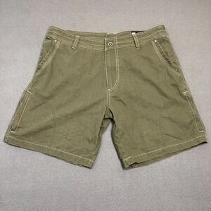 Kuhl Ramblr Shorts Men's 36 Brown Hiking Outdoor Zip Pockets Vintage Patina Dye